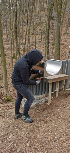 Abbau der Rutsche